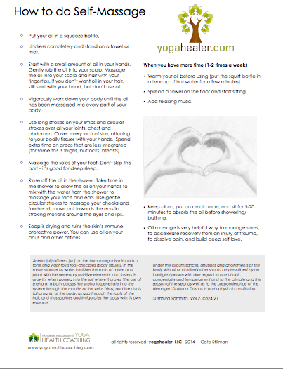 The Benefits of Self Massage: Ayurvedic Abhyanga